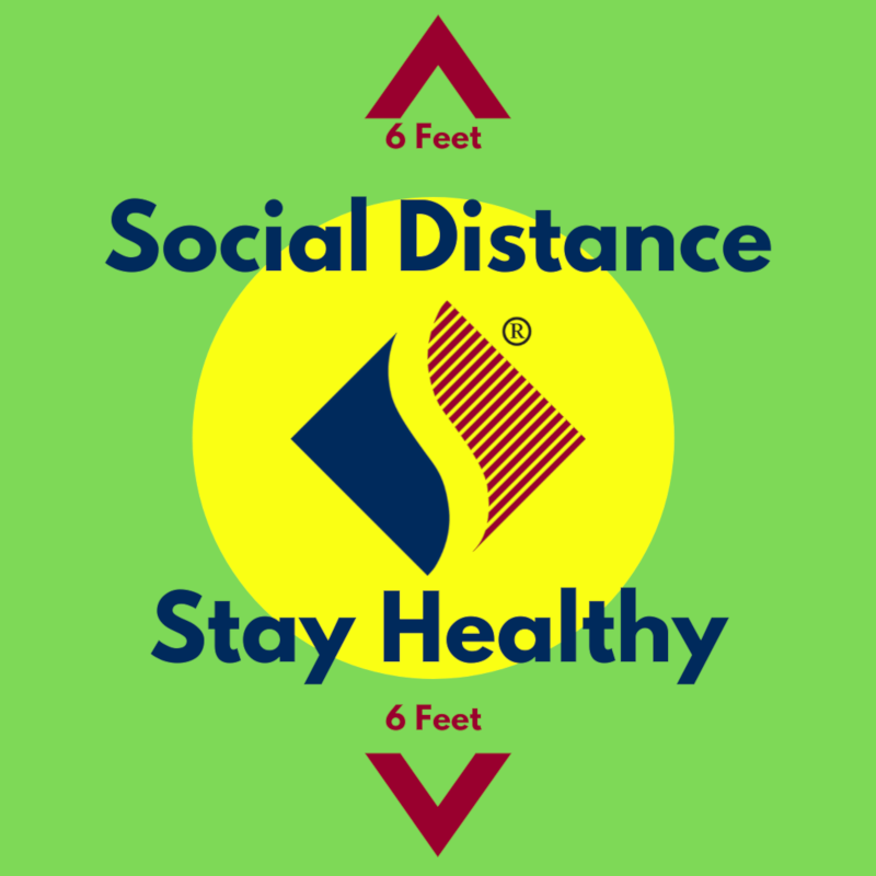 Social Distance Stay Healthy 6 feet